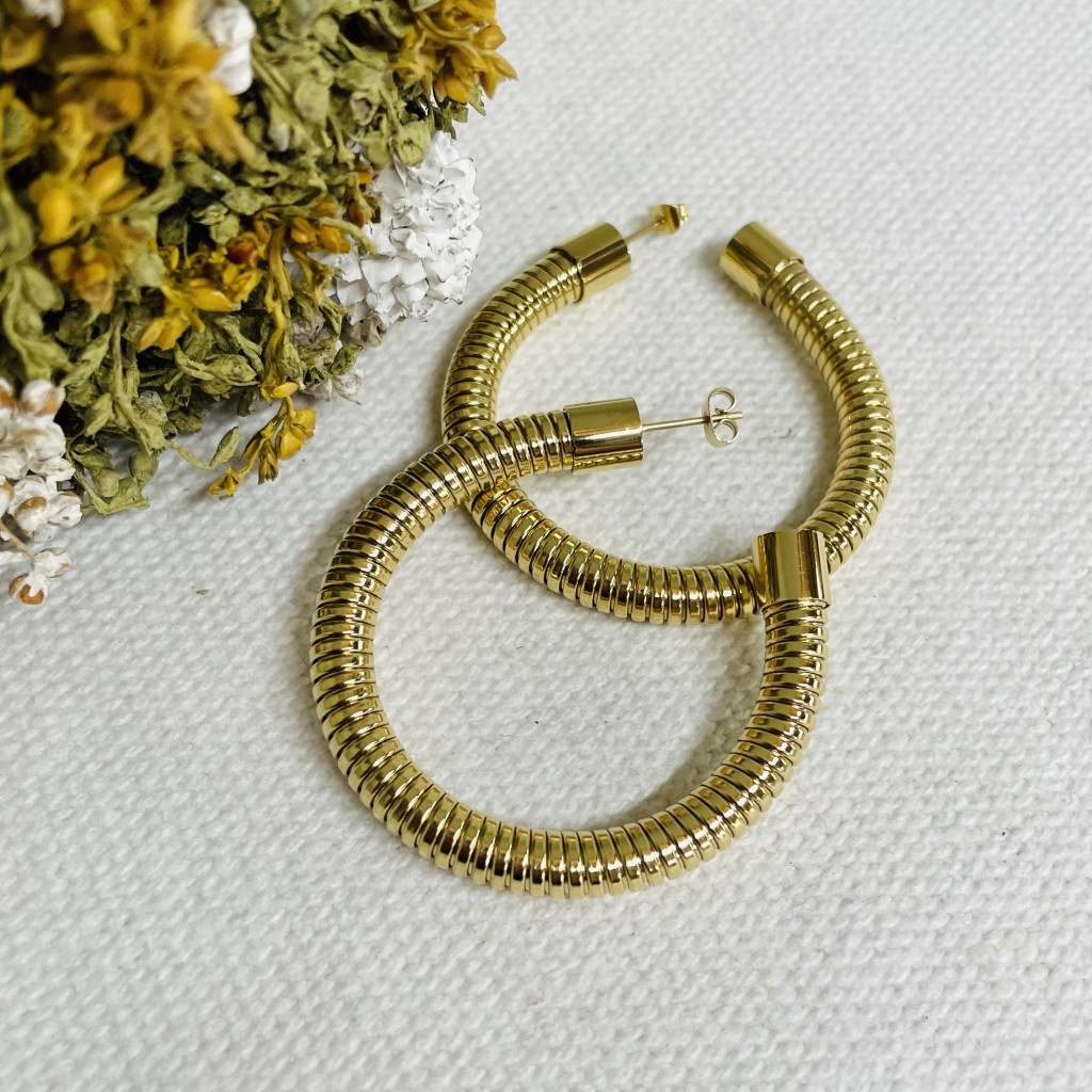 Stainless steel hoop earrings