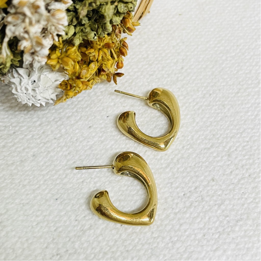 Stainless steel hoop earrings