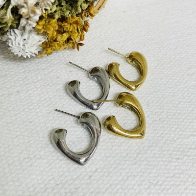 Stainless steel hoop earrings