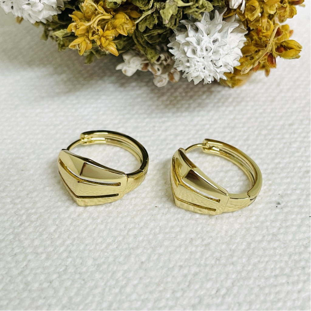 Stainless steel hoop earrings