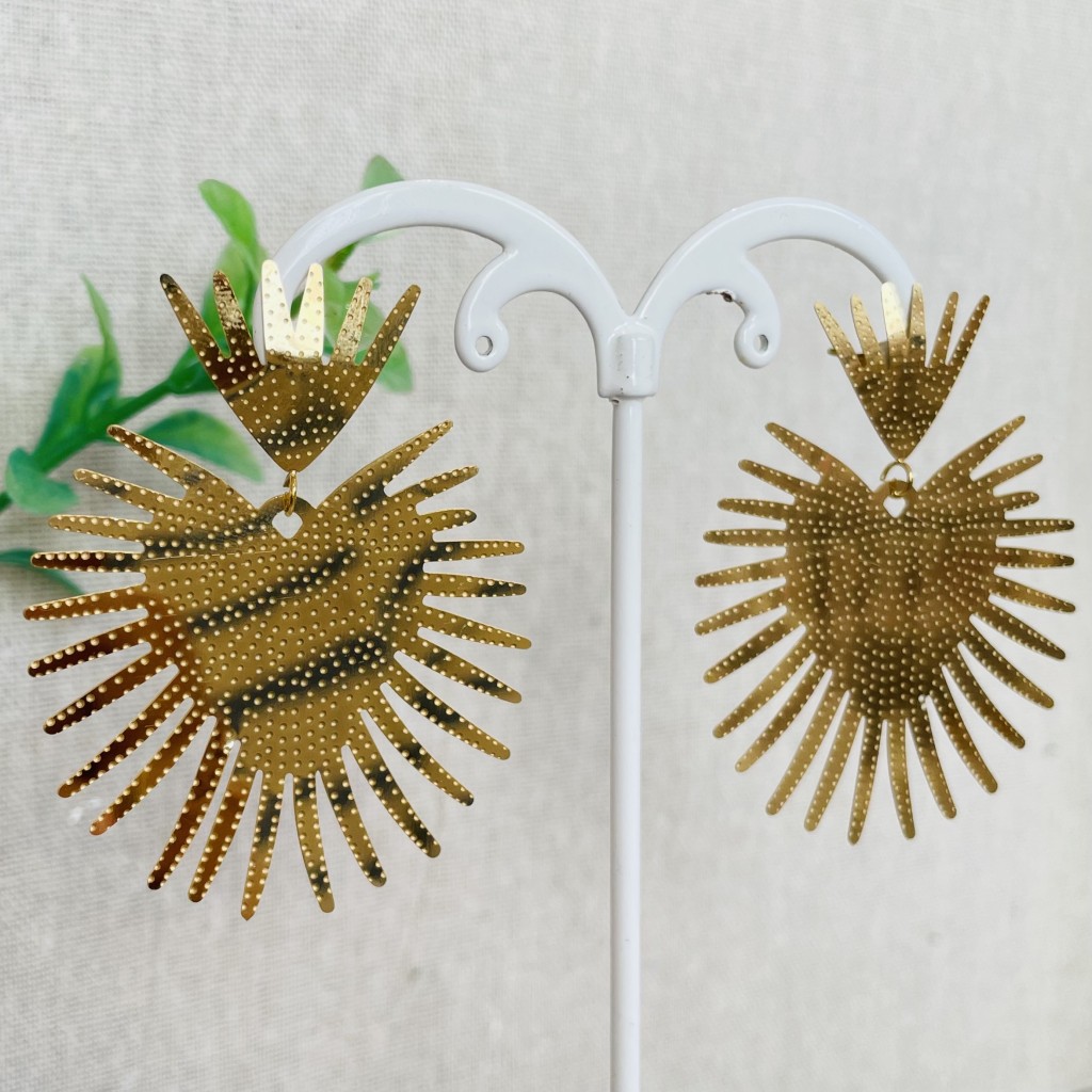 Long stainless steel earrings