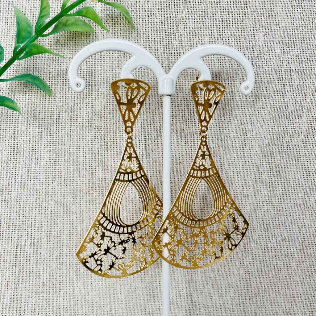 Long stainless steel earrings