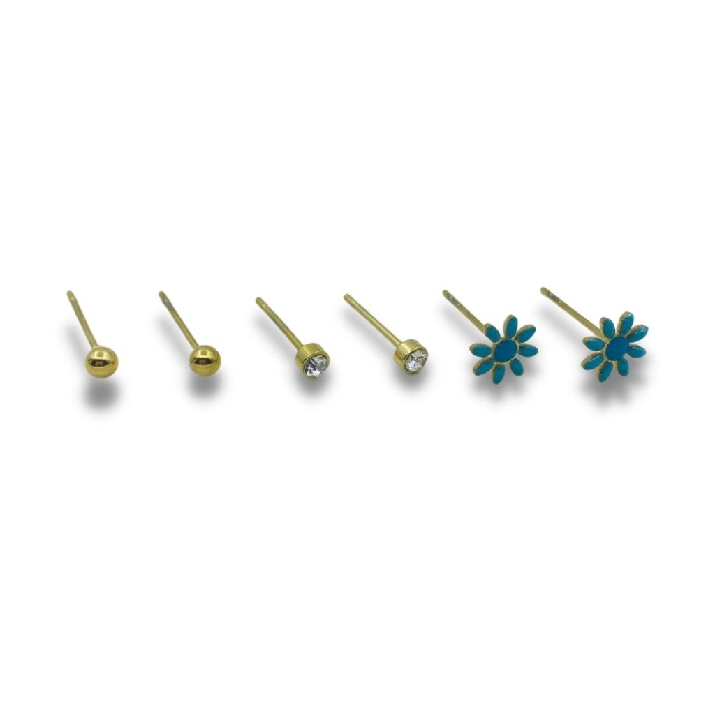 Set of 3 Earrings S.Steel