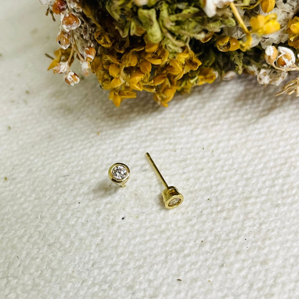 Earrings stainless steel 4mm
