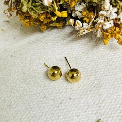Earrings stainless steel 5mm