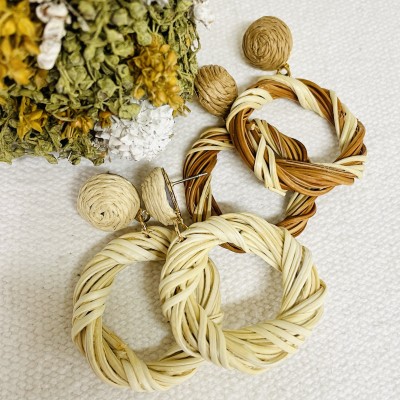 Straw Earrings