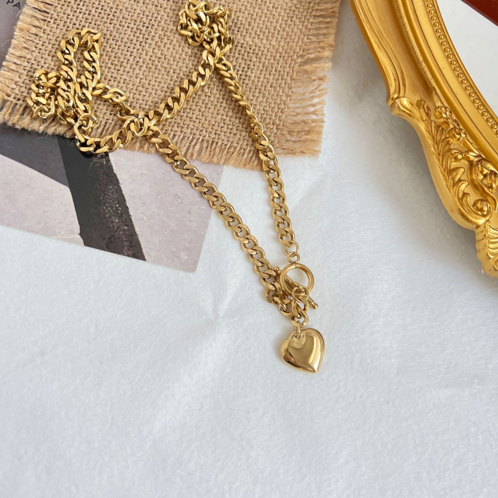 Stainless steel long necklace