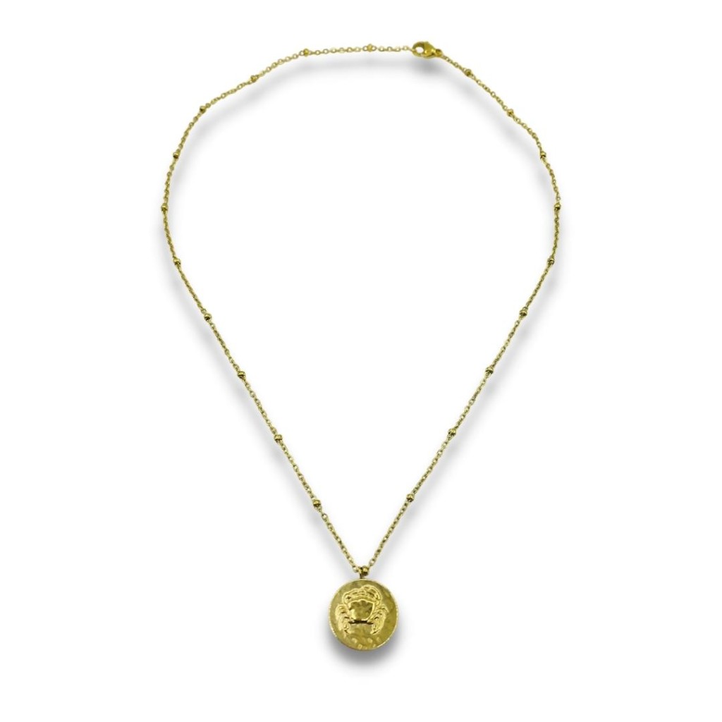 Stainless steel "CANCER" necklace