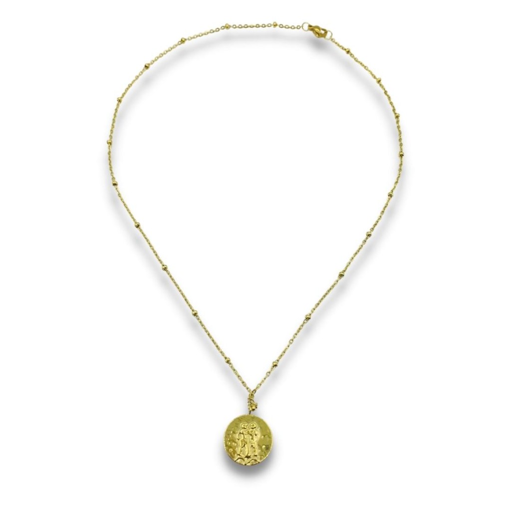 Stainless steel "GEMINI" necklace