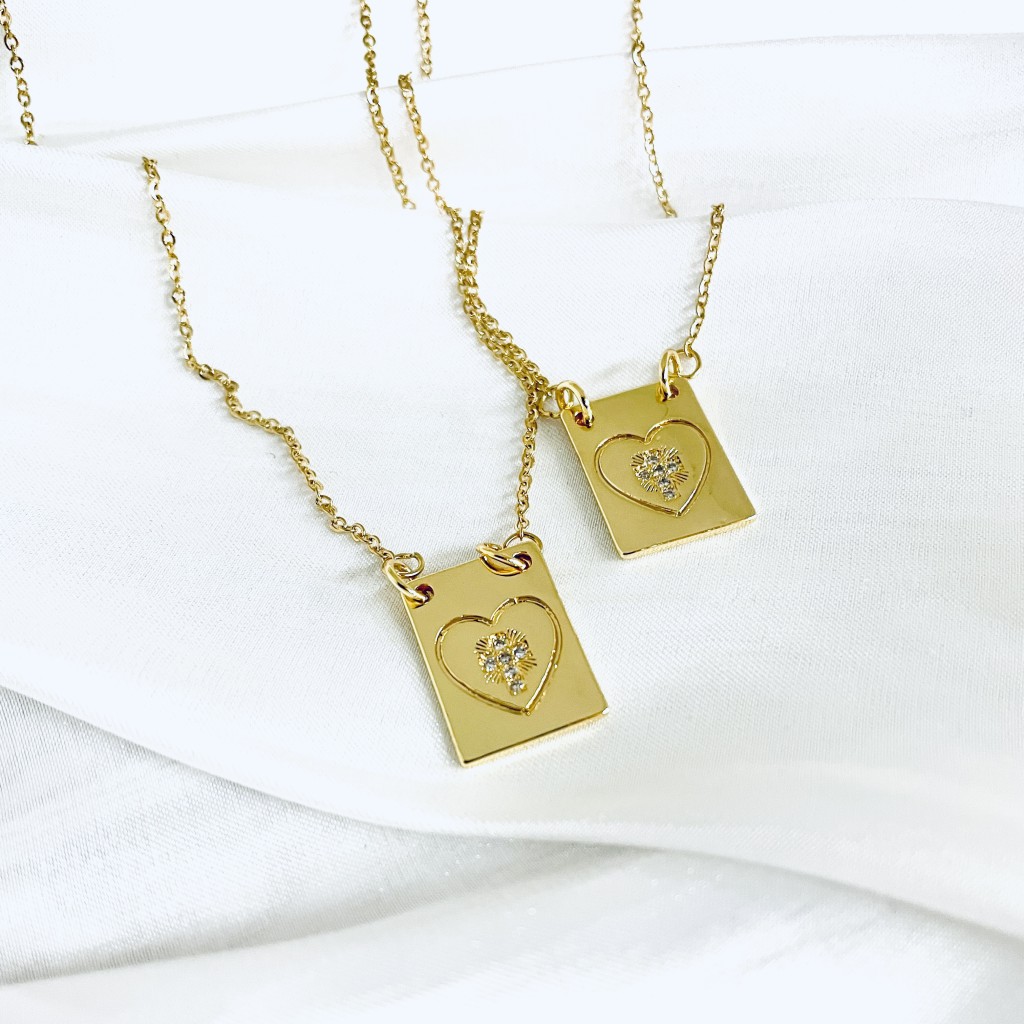 Necklace scapular stainless steel