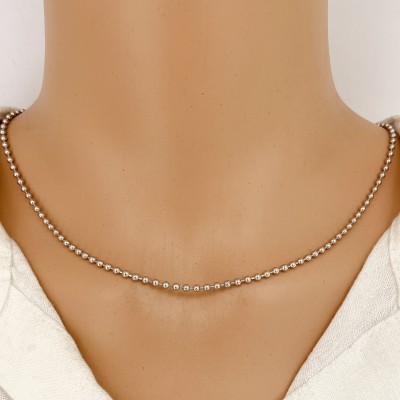 Necklace stainless steel 2mm