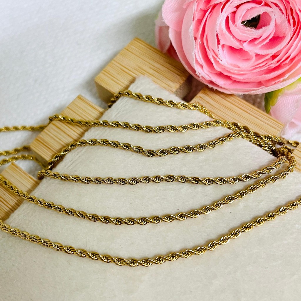 Necklace stainless steel 1,5mm 6pcs