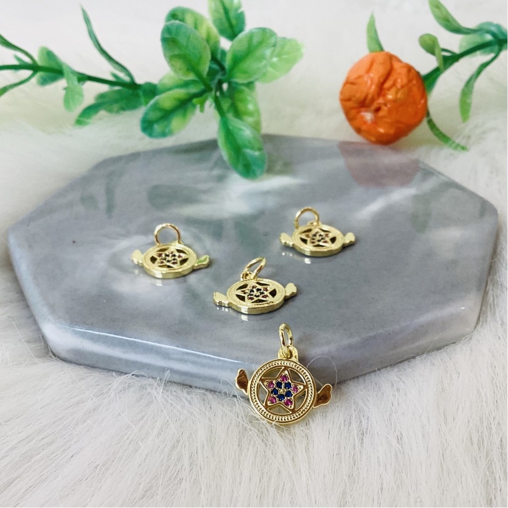 Pendant (4pcs) Goldplated 18K