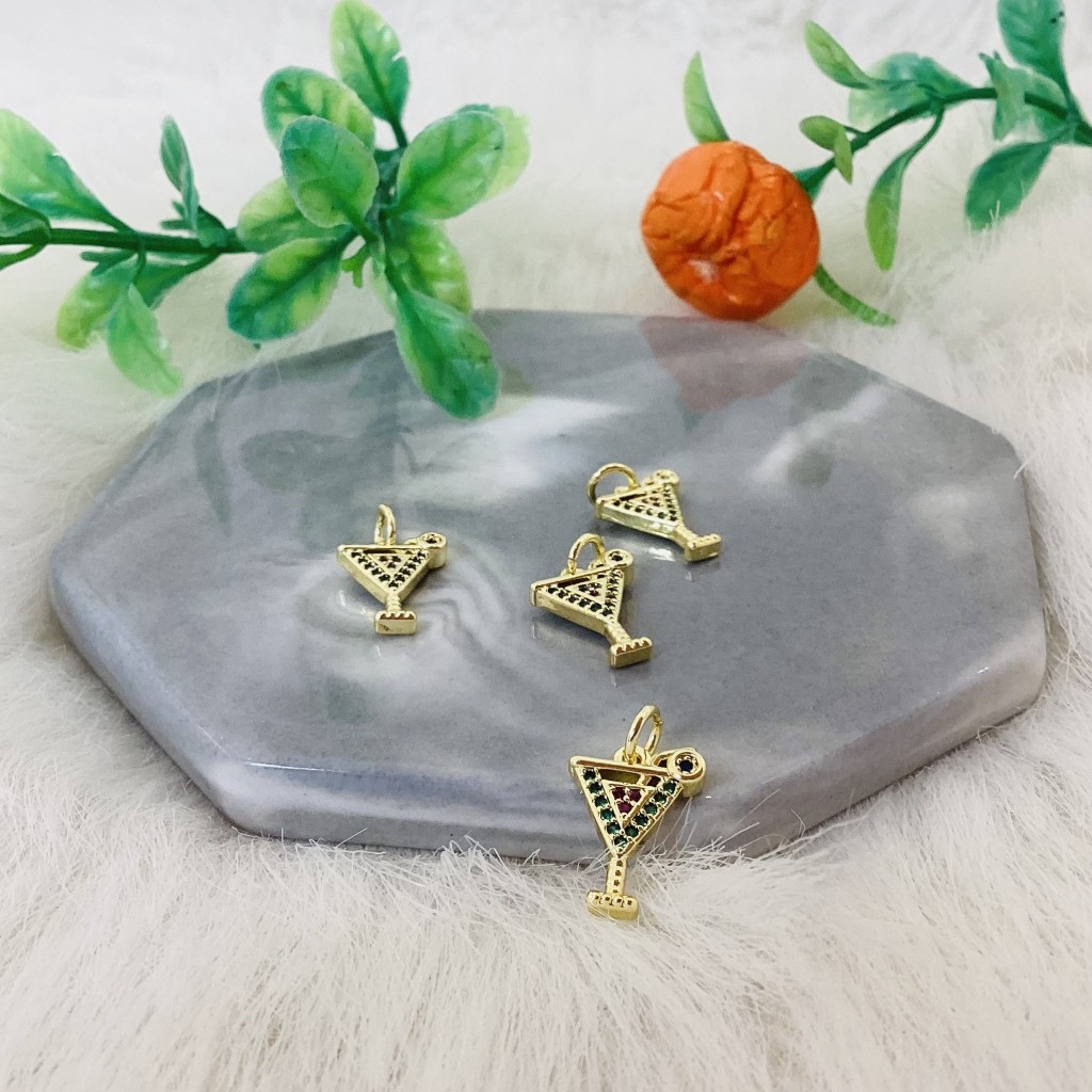 Pendant (4pcs) Goldplated 18K