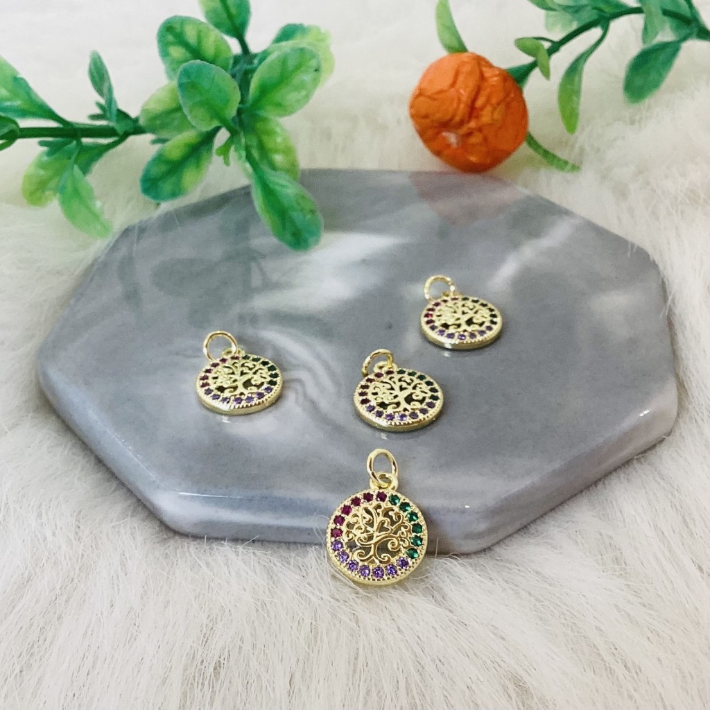 Pendant (4pcs) Goldplated 18K