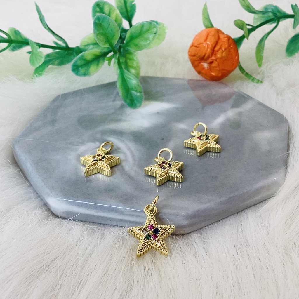 Pendant (4pcs) Goldplated 18K