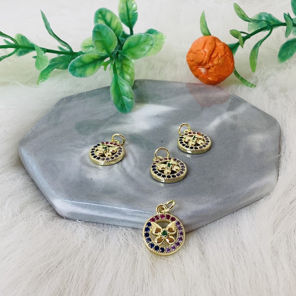 Pendant (4pcs) Goldplated 18K