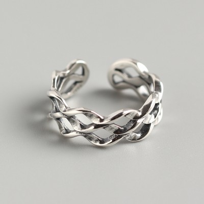 Adjustable ring silver 925