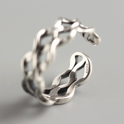 Adjustable ring silver 925