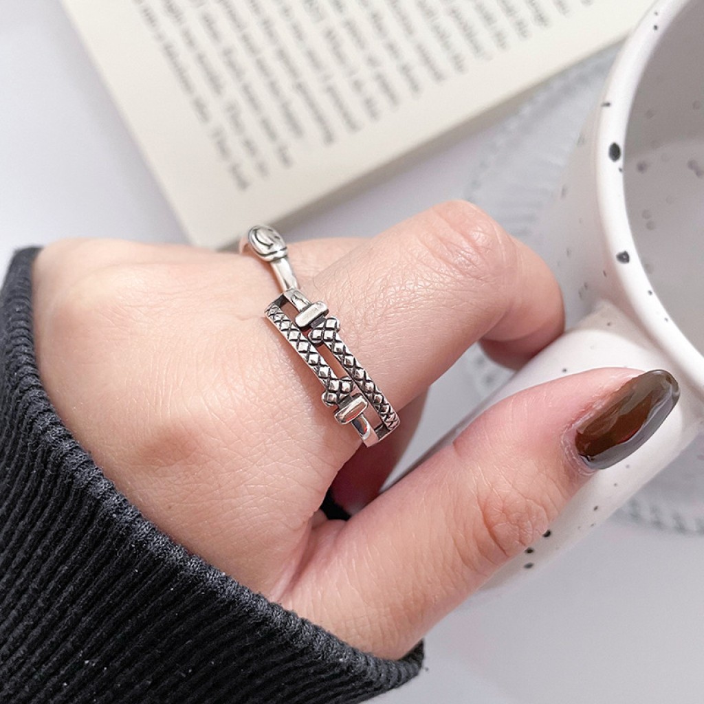 Adjustable ring silver 925