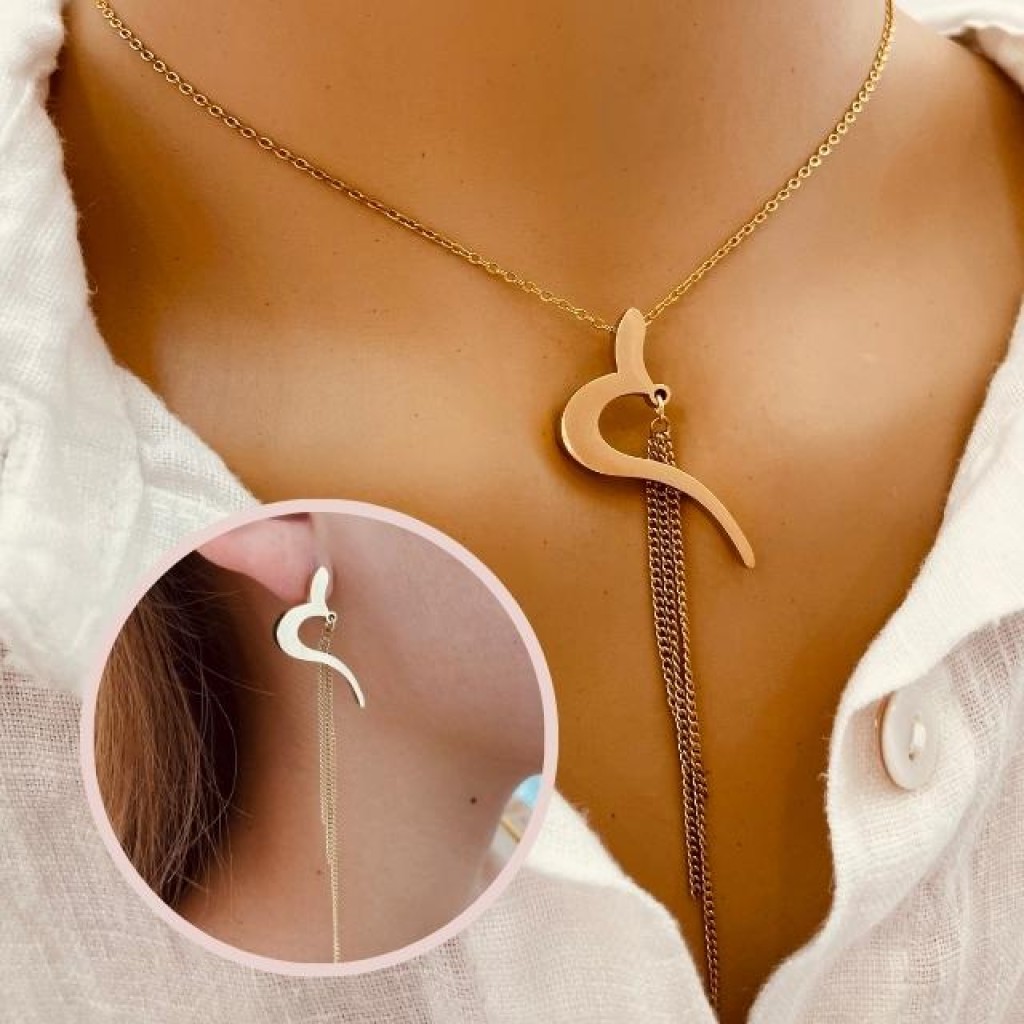Necklace+Earrings stainless steel