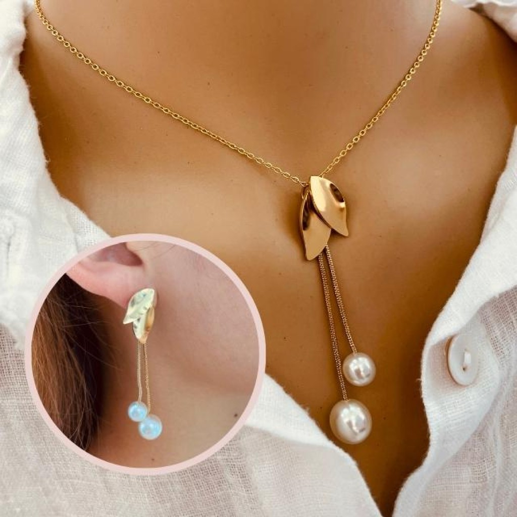 Necklace+Earrings stainless steel
