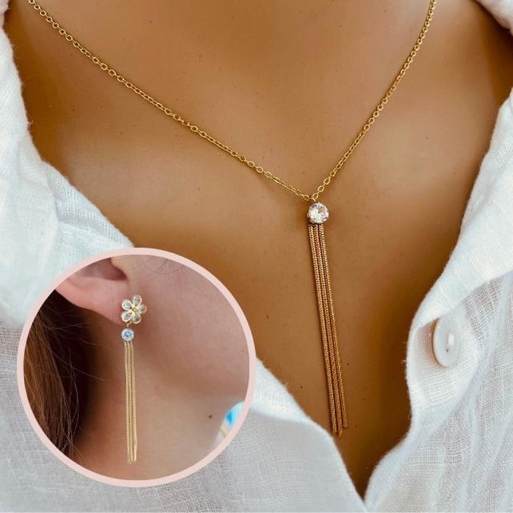 Necklace+Earrings stainless steel