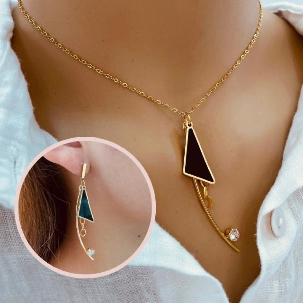Necklace+Earrings stainless steel