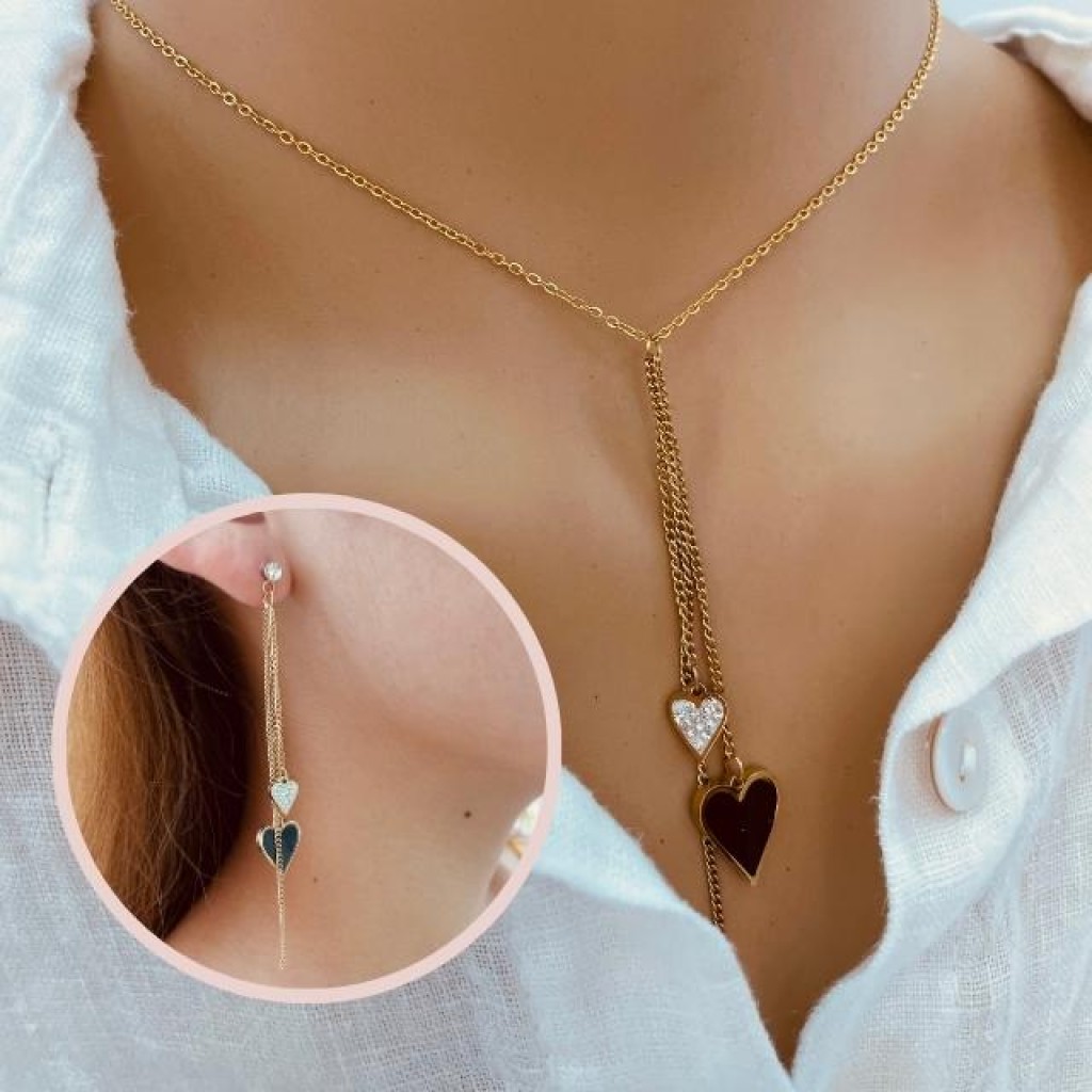 Necklace+Earrings stainless steel