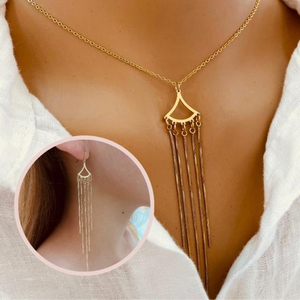Necklace+Earrings stainless steel