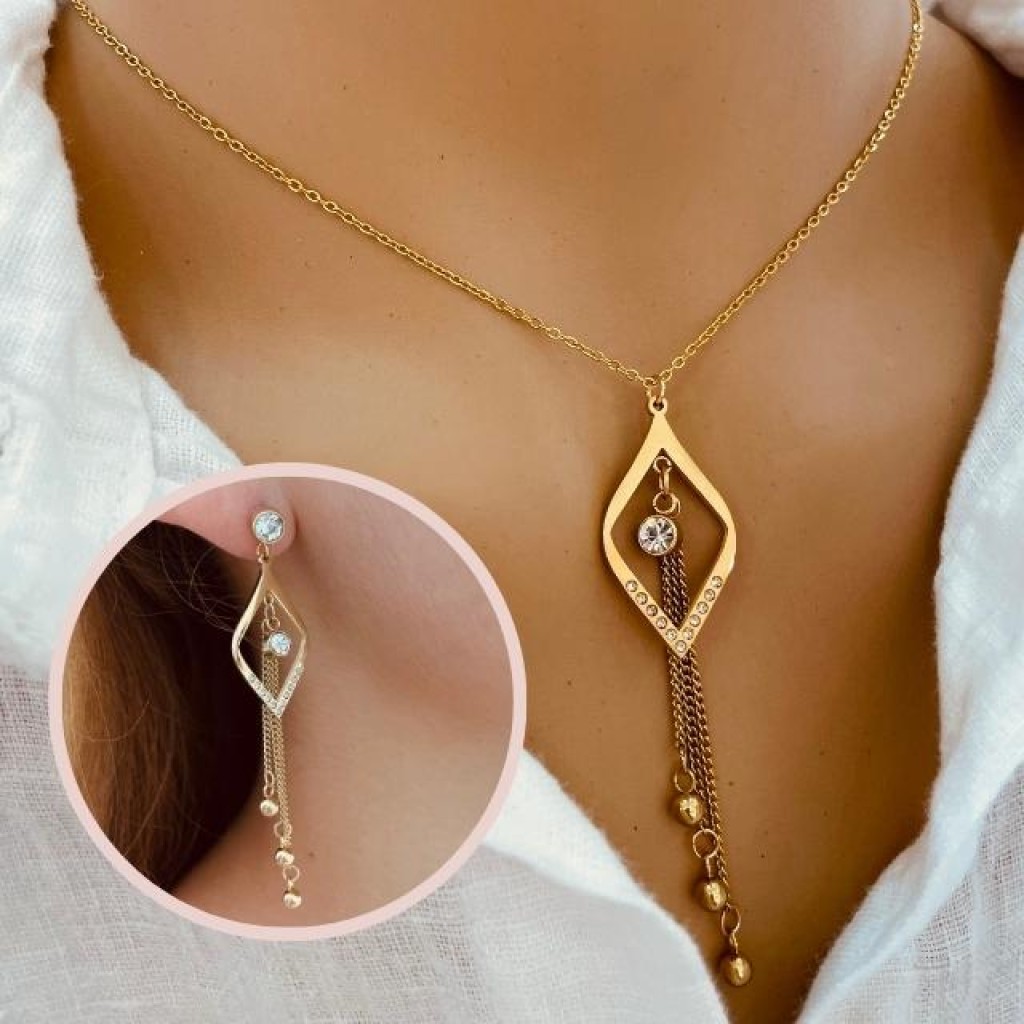 Necklace+Earrings stainless steel