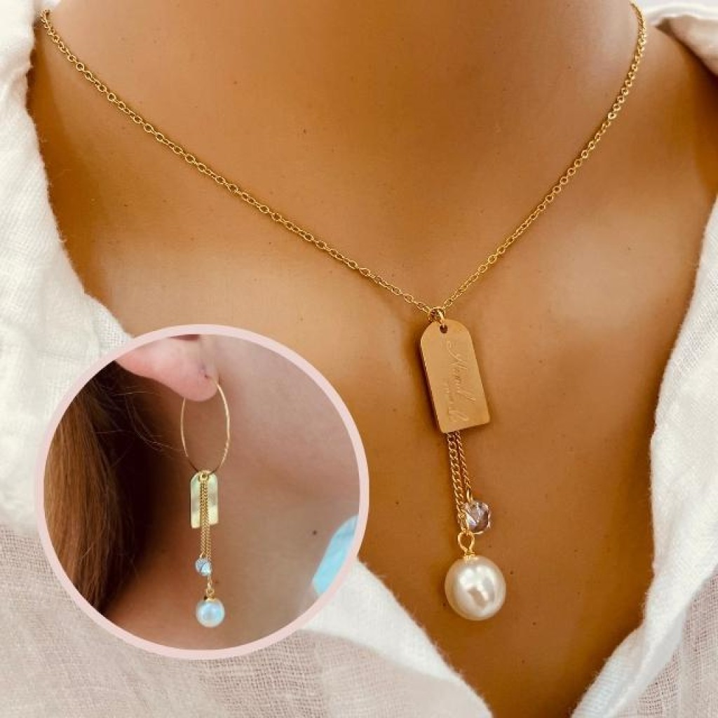 Necklace+Earrings stainless steel