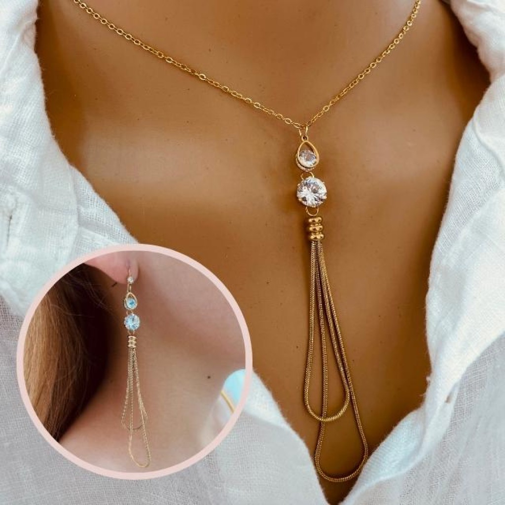 Necklace+Earrings stainless steel
