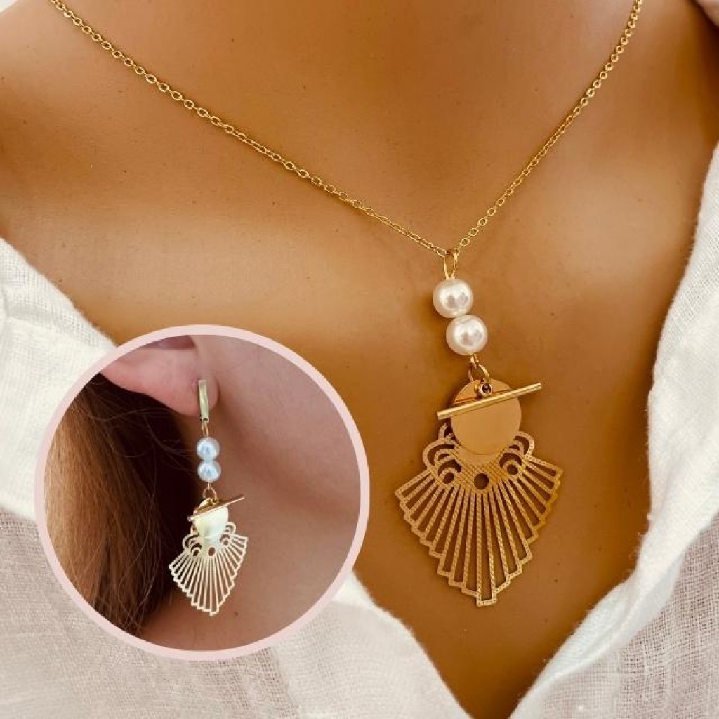 Necklace+Earrings stainless steel