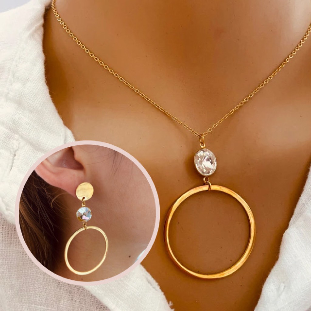 Necklace+Earrings Stainless Steel