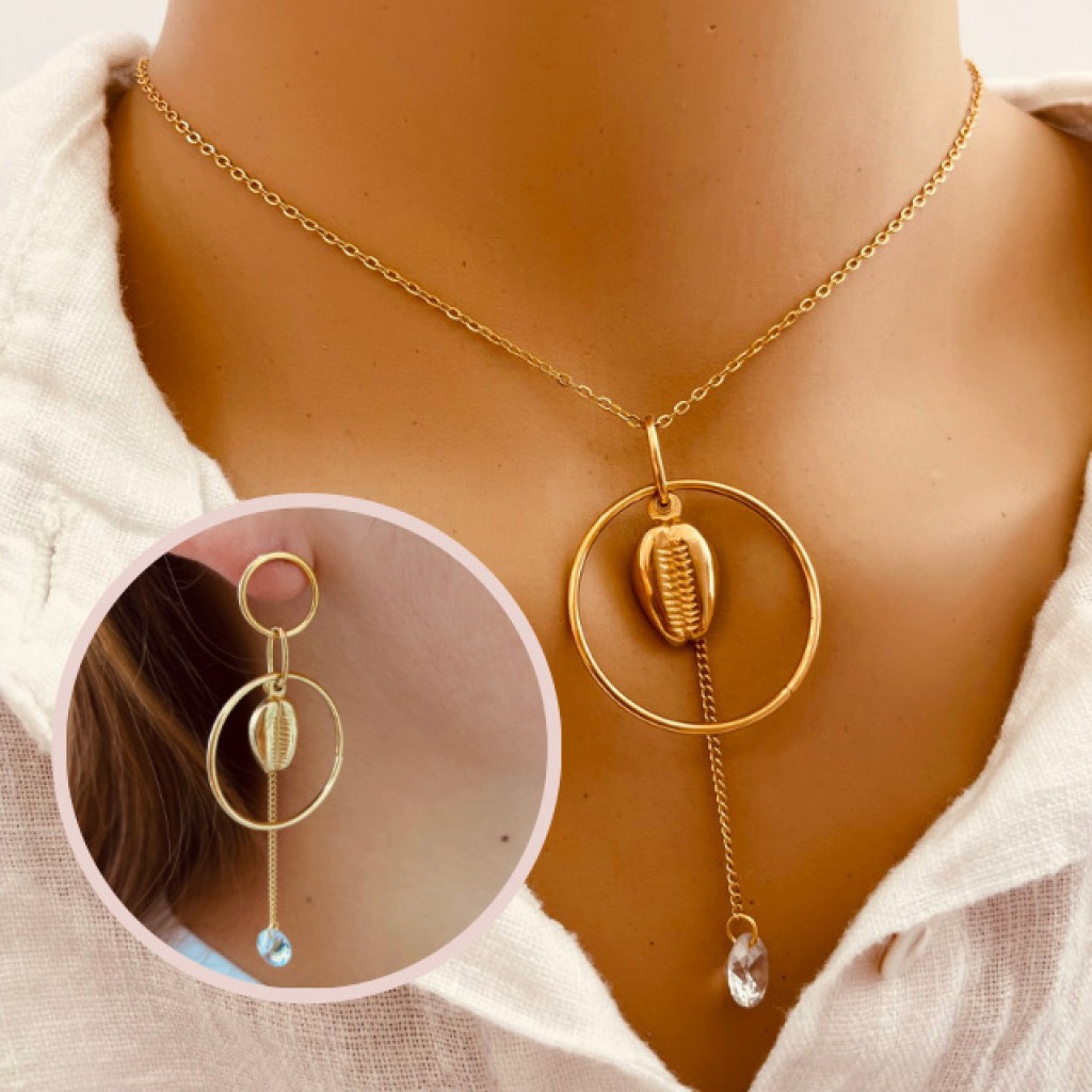 Necklace+Earrings Stainless Steel