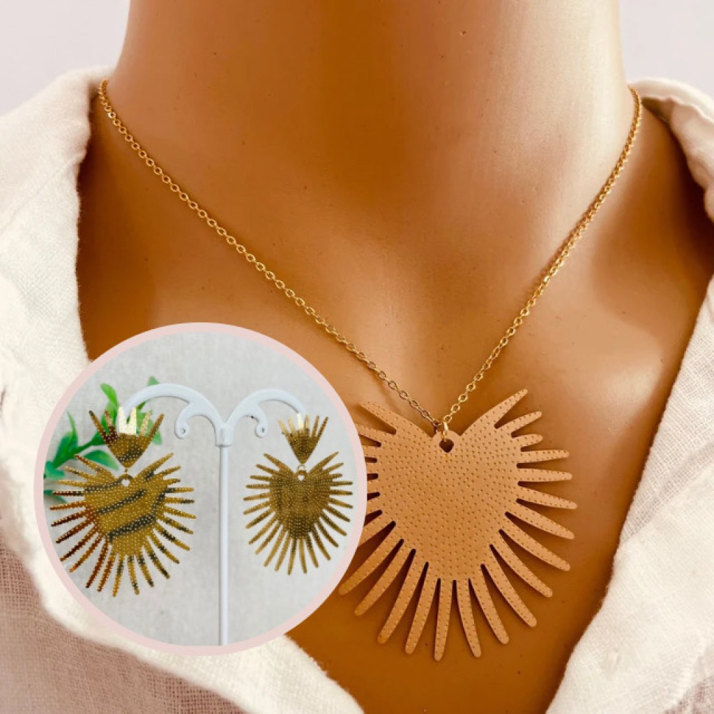 Necklace+Earrings Stainless Steel