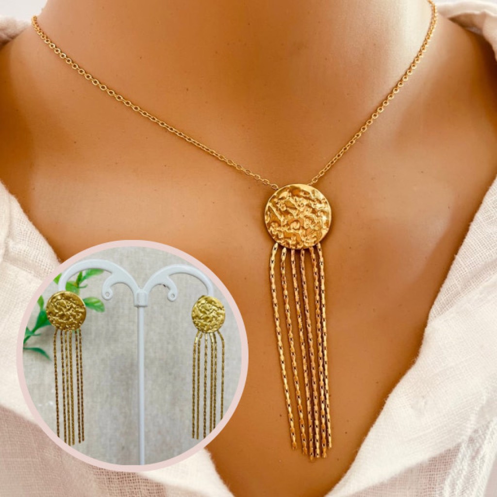 Necklace+Earrings Stainless Steel