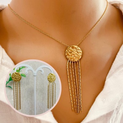 Necklace+Earrings Stainless Steel