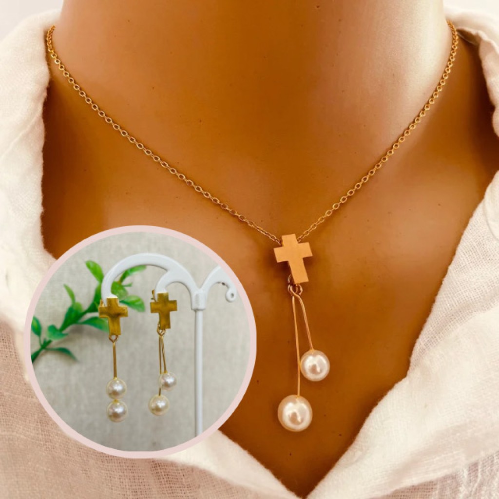 Necklace+Earrings Stainless Steel
