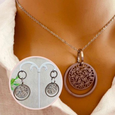 Necklace+Earrings Stainless Steel