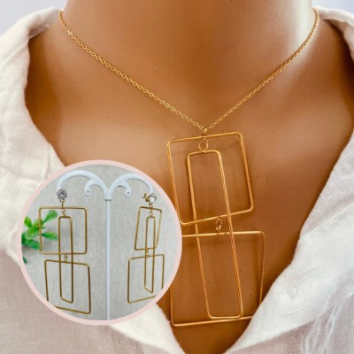 Necklace+Earrings Stainless Steel
